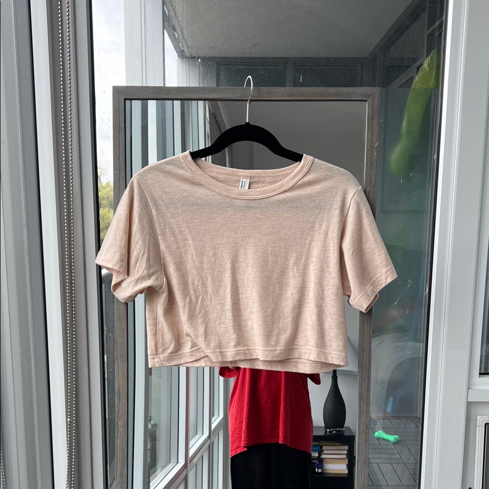 American Apparel Cream Crop Top